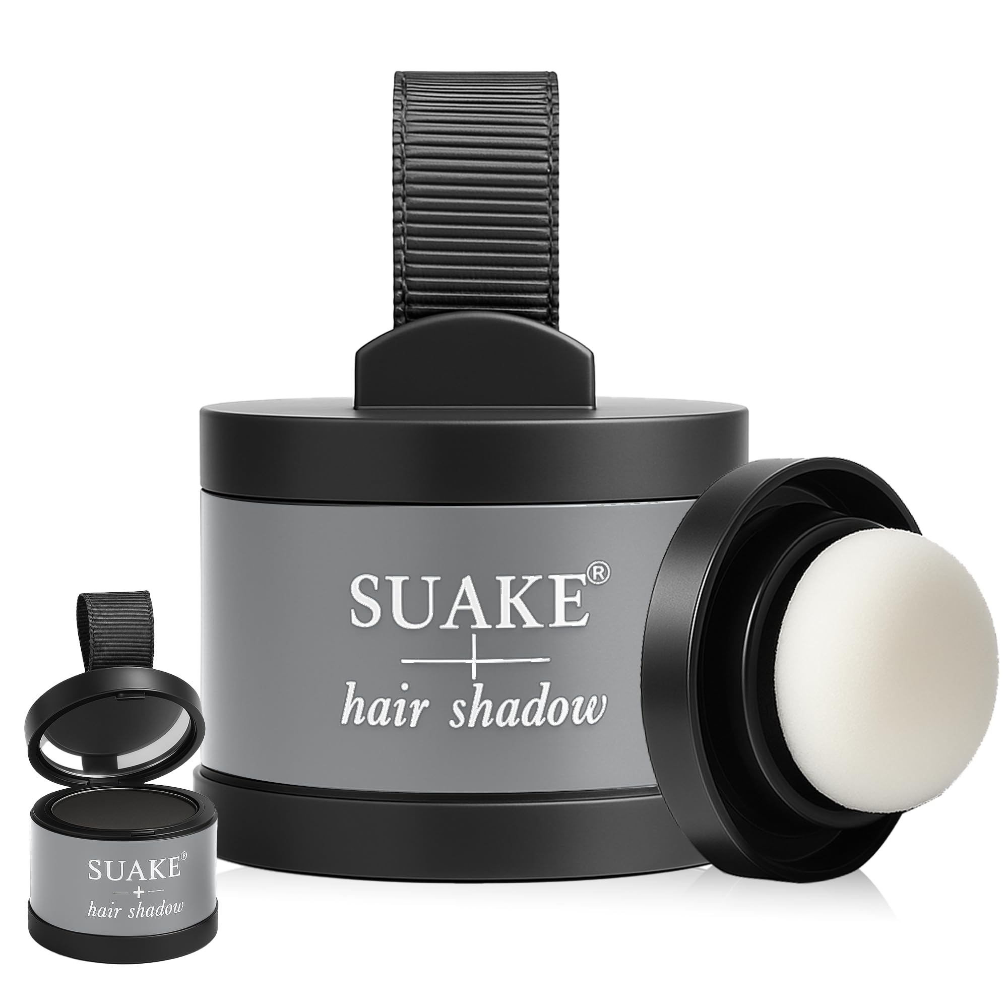 Natural Hair Line Concealer Powder, Root Touchup For Men & Women, Instant Root Cover Up for Hair Loss and Grey, Sweat Resistant & Stain Proof - 24 Hours Formula - Black-image-14