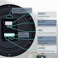 Vista 5 de AKCISOT Atomic - Reloj de pared analógico de 10 pulgadas para cocina de interior, funciona con pilas, para dormitorio, oficina, aula, sala de estar