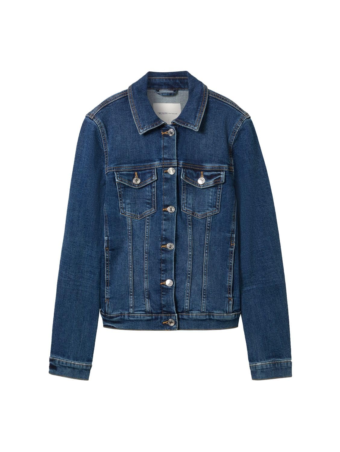 TOM TAILOR Denim Damska kurtka dżinsowa, 10119 - Used Mid Stone Blue Denim, M