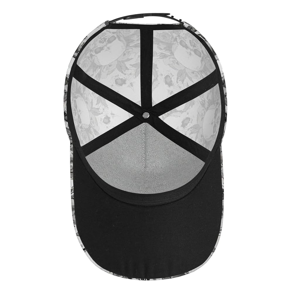 HGFVY Skull Skeleton Unisex Washed Baseball Cap Washed Soft