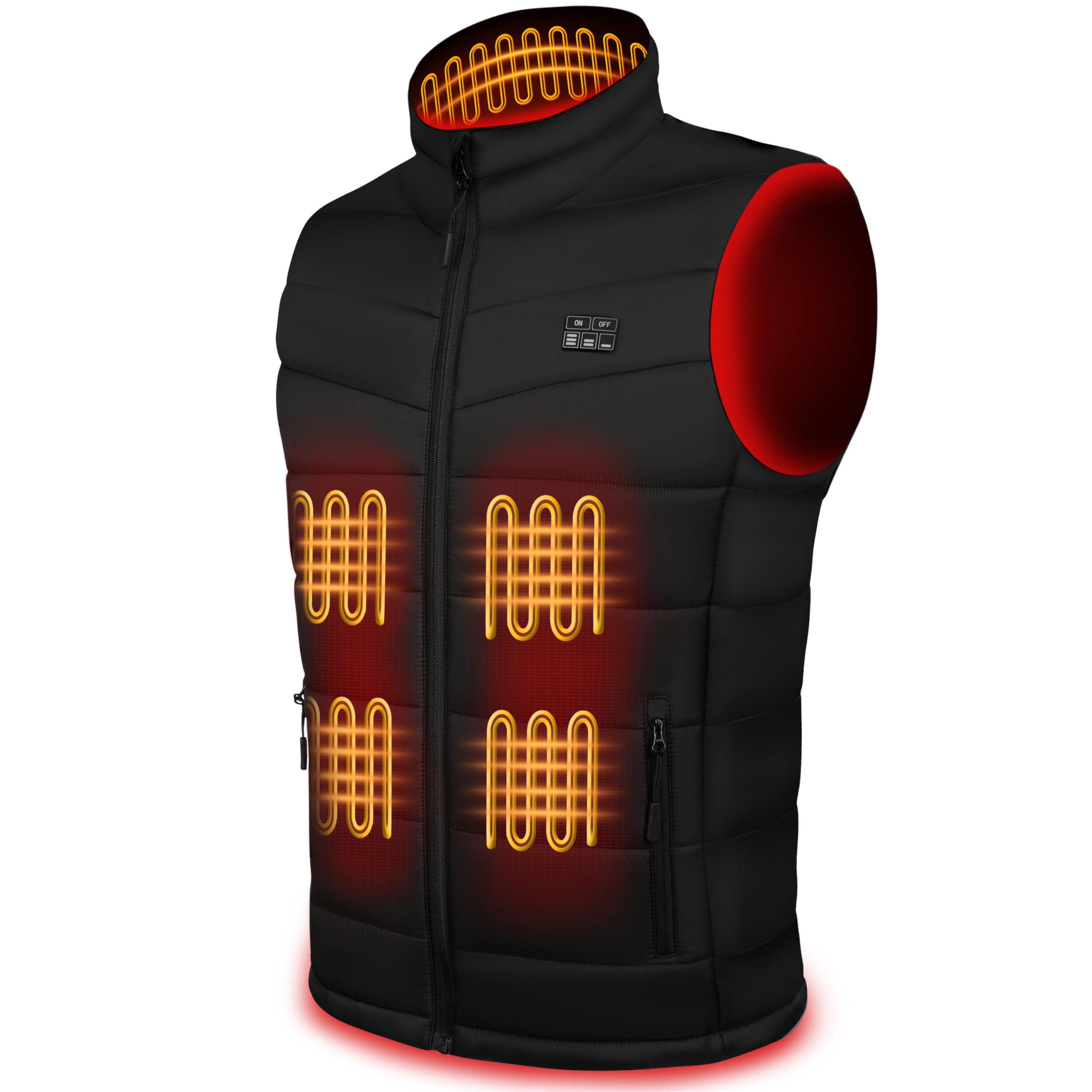 Updated Lightweight Heated Vest for Men - Rechargeable Heating Vest with Large Capacity Battery Pack