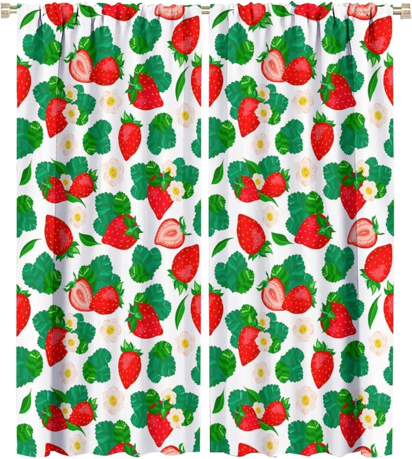 Rideaux occultants fruit rétro 280x250 cm pour salon et chambre