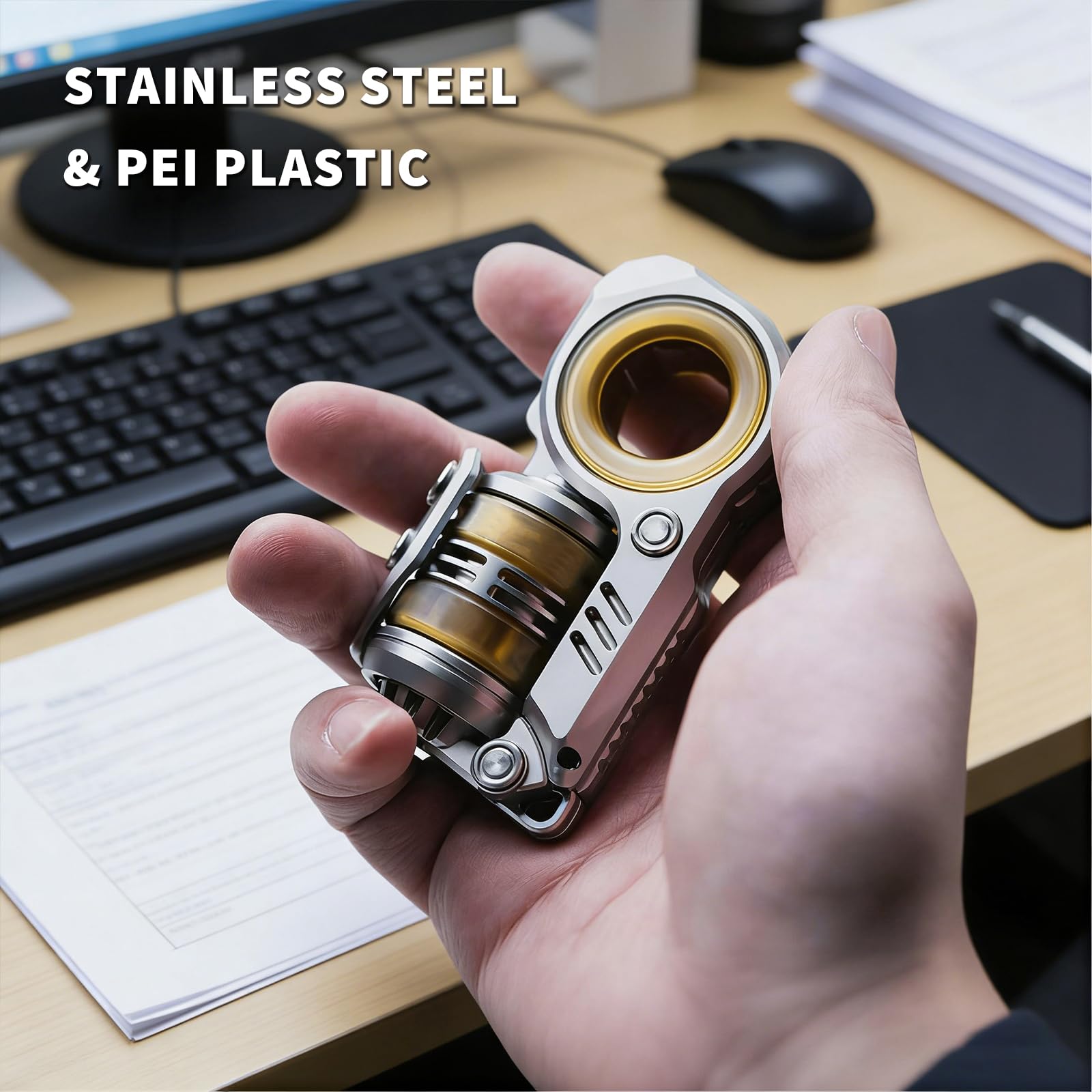 HIDEDC SiniaN Fidget Toy for Adults SiniaN Fidget Slider Metal Fidget Spinner Toy - Image 4