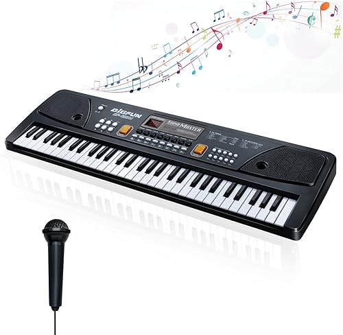 61 keys keyboard piano portable electronic piano keyboard with built-in speaker microphone keyboard piano for beginners teaching gift for boys and