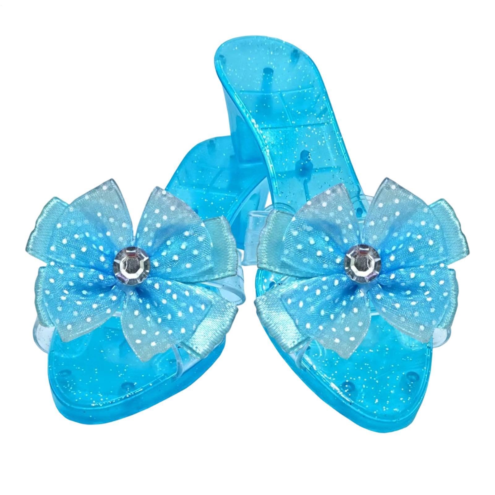 High Heels for Girl Non-slip Shoes Crystal with Bow