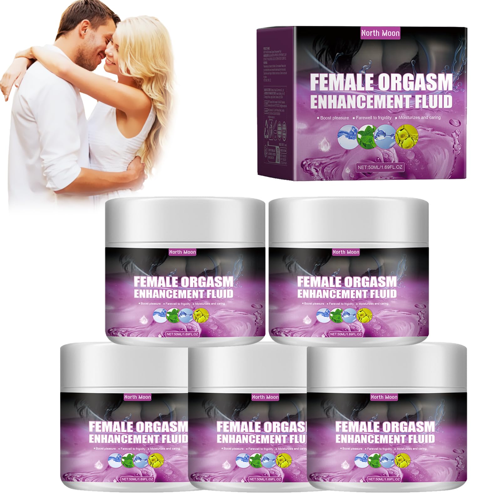 Intense Fast Orgasmic Gel，Fast Orgasmic Gel Women Sex Oils，Climax Intensifying Formula，Sensual Arousal Enhancer for Women，Sexual Pleasure Booster，Intimacy Enhancement Cream (5pcs)