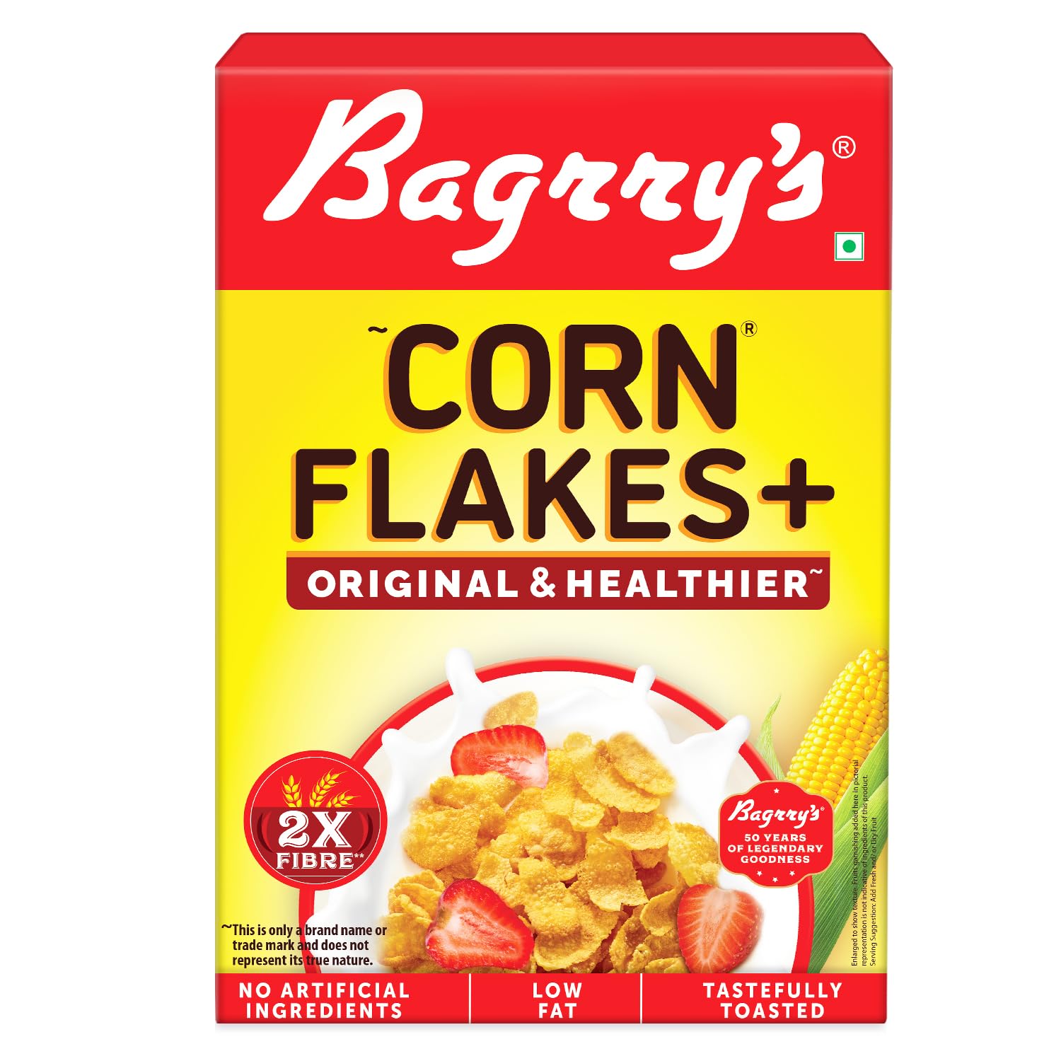 Bagrrys Corn Flakes Plus 250gm Box |Original and Healthier| Low Fat & Cholesterol| High Fibre| All Natural CornFlakes| Breakfast Cereal (B06Y5ZZP86) Amazon Price History, Amazon Price Tracker