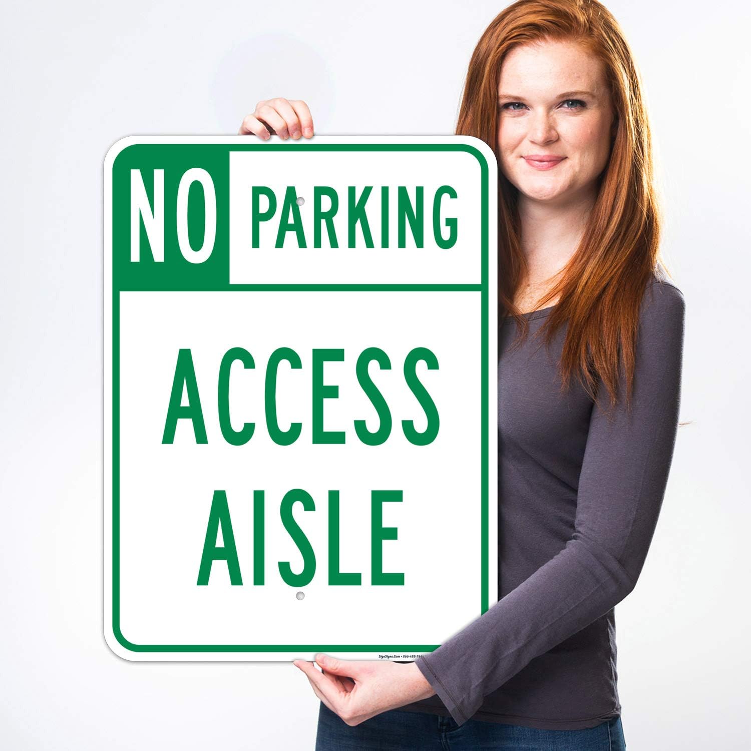 Hawaii Handicap Parking Sign, No Parking Access Aisle Sign, 18x24 Inches, Rust Free .063 Aluminum, Fade Resistant, Made in USA