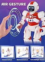 Vista 3 de Juguetes robot para niños, control remoto programable, juguete inteligente para caminar y bailar, con gestos y detección para niños de 4, 5, 6, 7