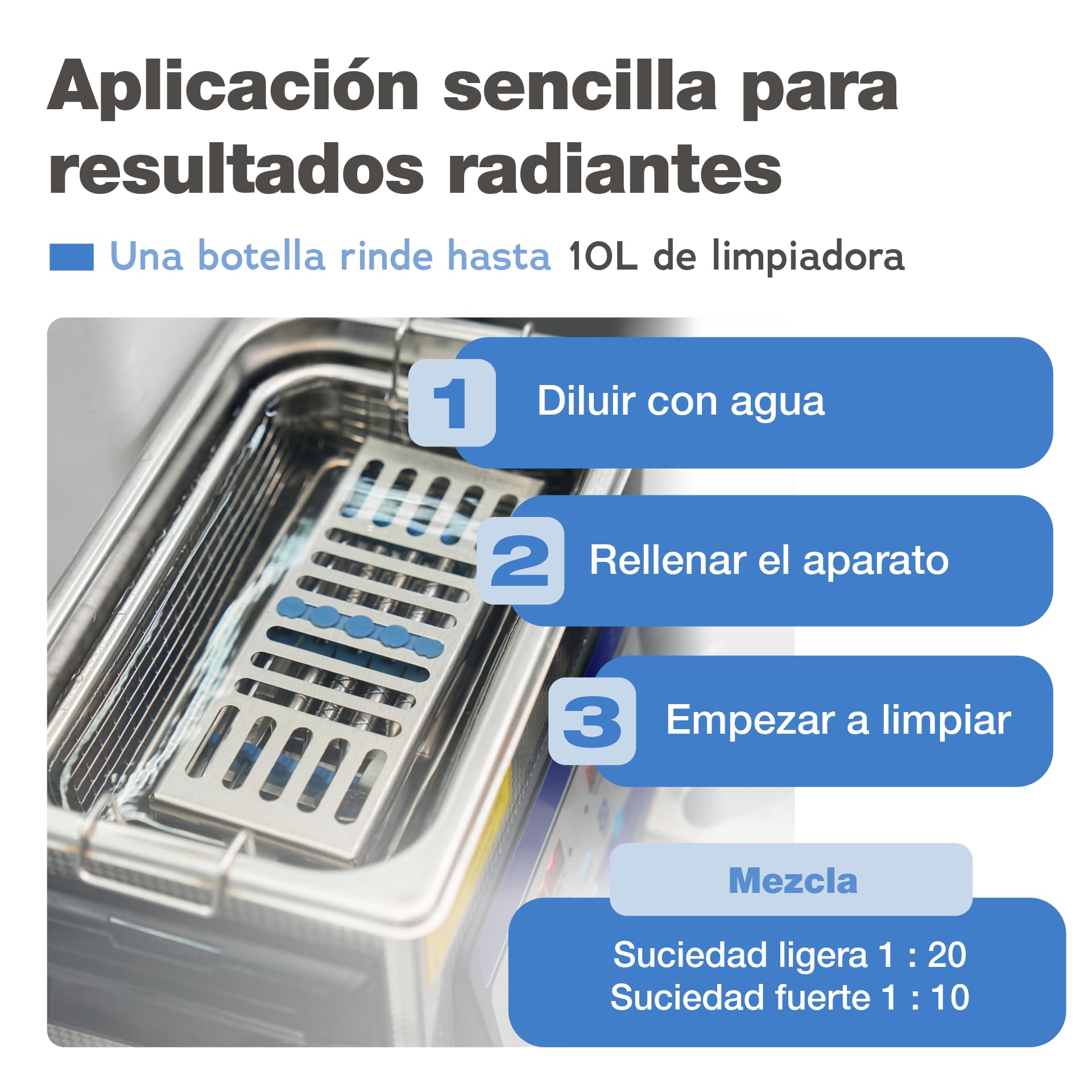 Bio-Chem - Limpiador ultrasónico para talleres, 5L concentrado - Uso profesional en talleres e industria - Producto para carburadores, piezas mecánicas y componentes electrónicos