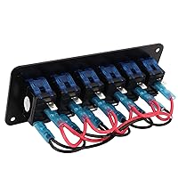 Vista 1 de Panel de interruptor de palanca impermeable de 6 cuadras, panel de interruptor de palanca impermeable de 6 cuadras, DC12V a 24V 3PIN luz de fondo