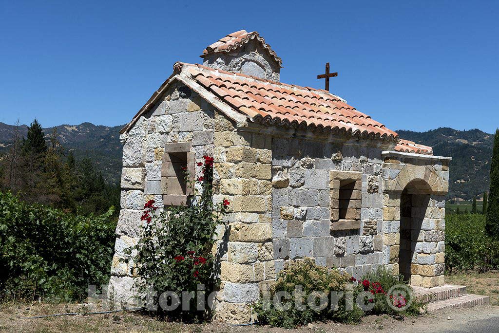 Napa Valley, CA Photo - The Castello di Amorosa Winery is Located Near Calistoga, California - 12in x 8in