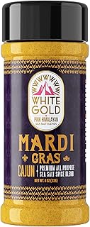 White Gold Cajun Seasoning - Cajun Spice with Pink Himalayan Sea Salt - Mardi Gras-inspired Gourmet Flavor for Vegetables, Stews & Grilling Seasoning, Natural Ingredients, Gluten-Free, Vegan, Keto Friendly