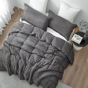 Coma Inducer in The Thick of It Oversized King Comforter Set - Coal Smoke