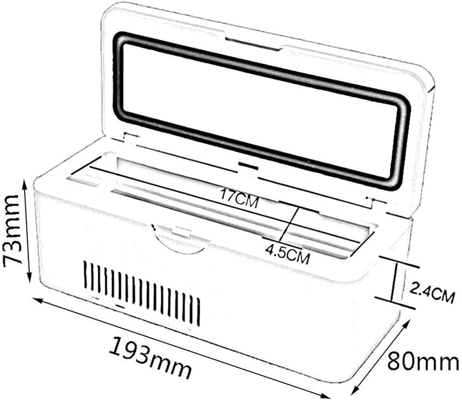 Portable Medicine Refrigerator, Mini Refrigerated Medicine Refrigerator, LED, 2-8 ° C, Small Medicine Travel Box, Mini Medicine Refrigerator, Lithium Battery