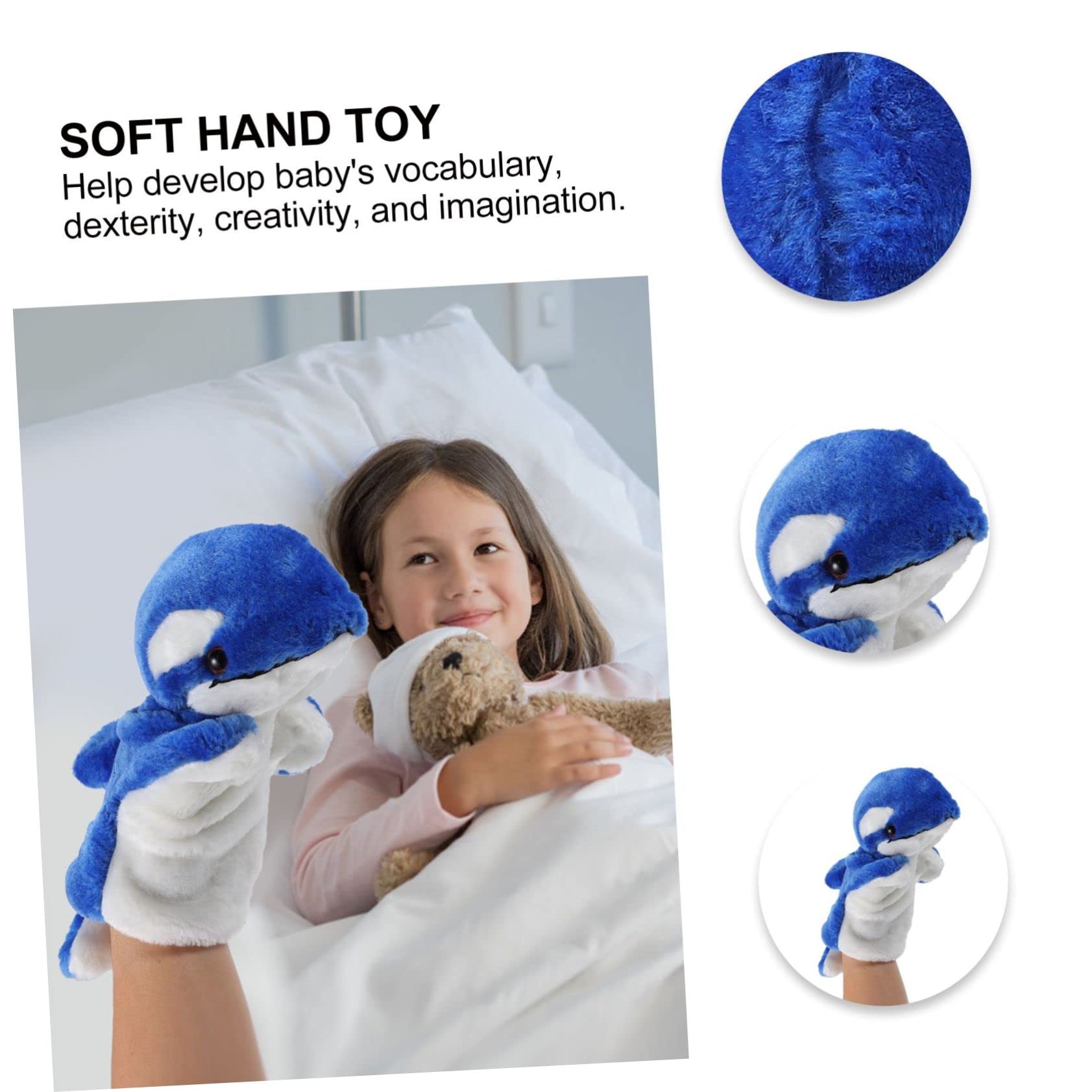 Abaodam 6piezas Títeres De Mano De Animales para Bebés De Delfín y León Marino Muñecos De Peluche Adorables para Interacción y Cuentacuentos para Desarrollo Creativo y Relaciones