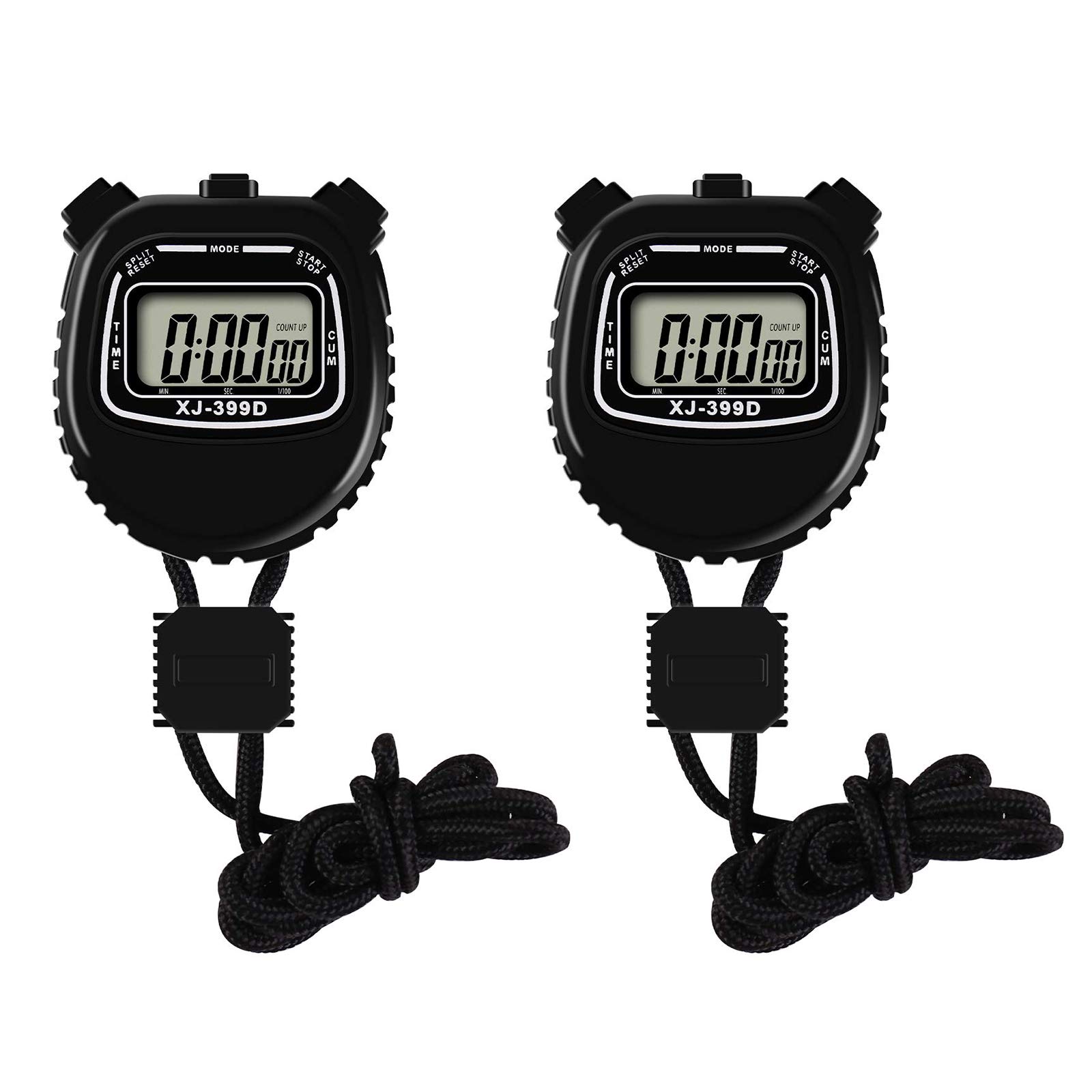 VANVENE 2pcs Digital Stopwatch Timer,Sports Stopwatch Timer with Large Screen Display,Countdown Function for Coach Referee