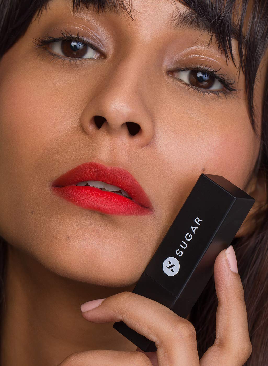 SUGAR Cosmetics Nothing Else Matter Longwear Lipstick With Premium Matte Finish - 19 Flame High (Orange) Matte Finish, Water-Resistant, Longlasting, Paraben Free