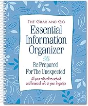 The Essential Information Organizer - All Of Your Critical Household and Financial Information In One Place - Spiral Bound 10x8