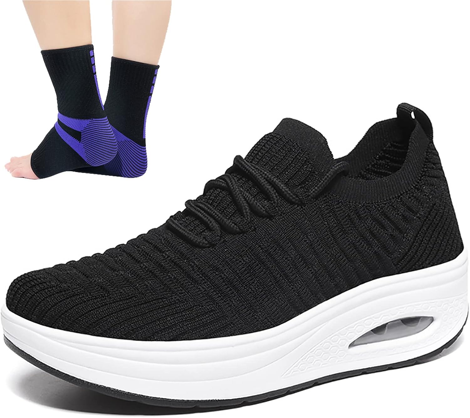 Scarpe Ortopediche Donna Per Fascite Plantare - Sportive Con Rialzo Tallone - Foto 3