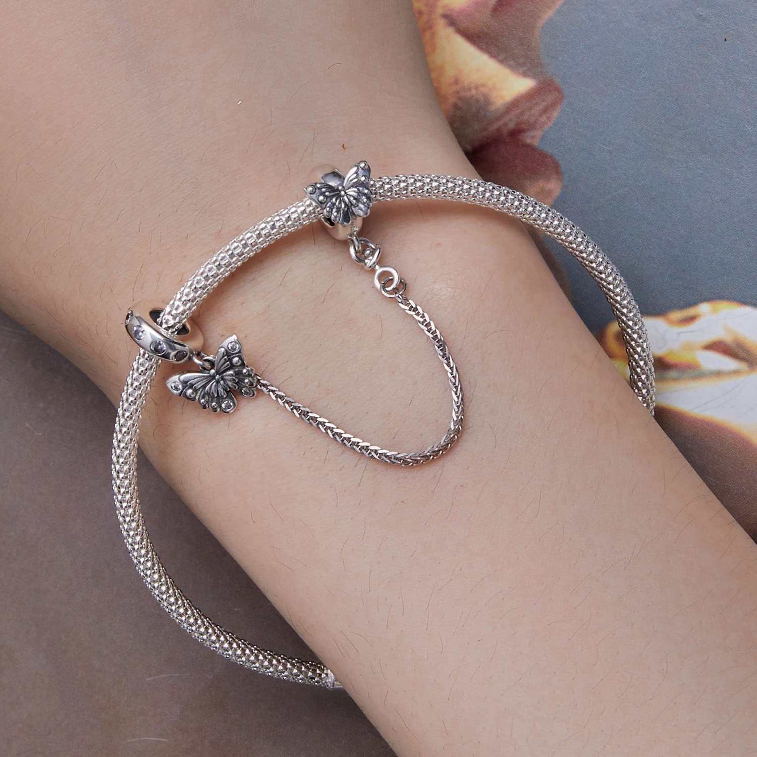 Ciondolo a forma di farfalla in argento Sterling 925