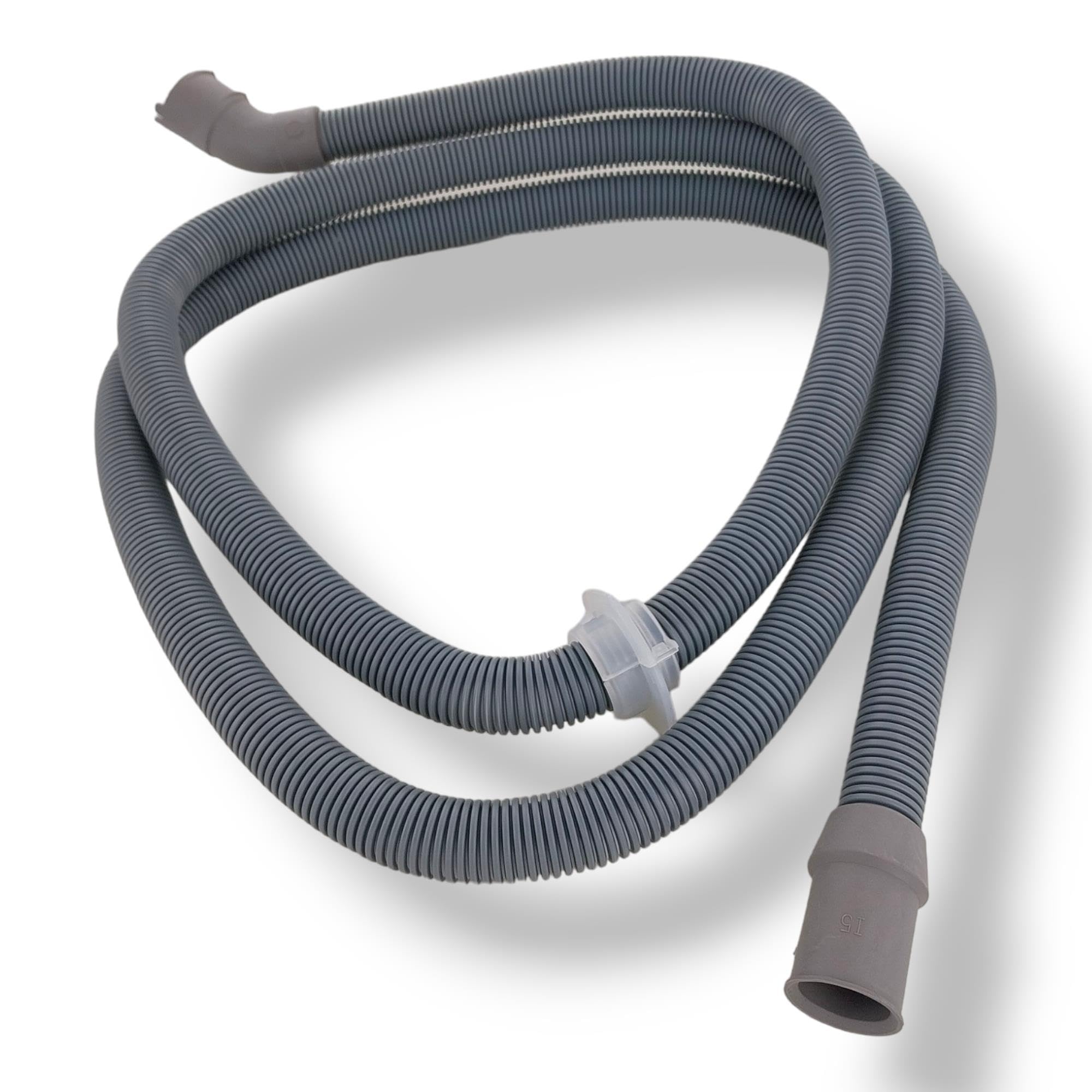 2,3m Ablaufschlauch 21/26mmØ gerade/gewinkelt passend für Electrolux AEG Juno Zanussi 14000563305/6 140005633056 für Geschirrspüler Spülmaschine