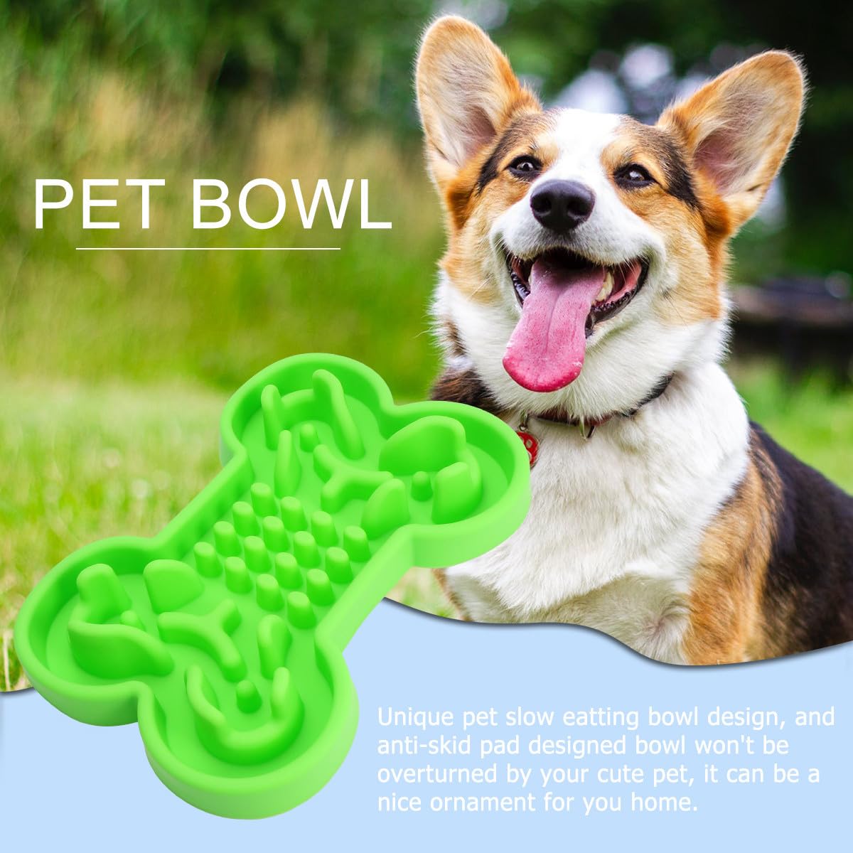 Ciotola Rialzata Anti-Ingozzamento in Silicone per Cani e Cuccioli