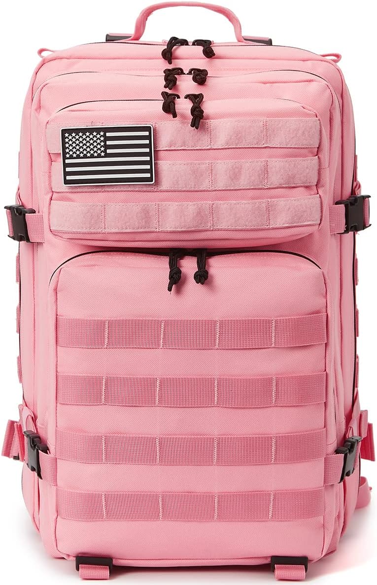 QT&QY 45L Military Tactical Backpacks Molle Army Assault Pack 3 Day Bug Out Bag Hiking Treeking Rucksack… - Image 2