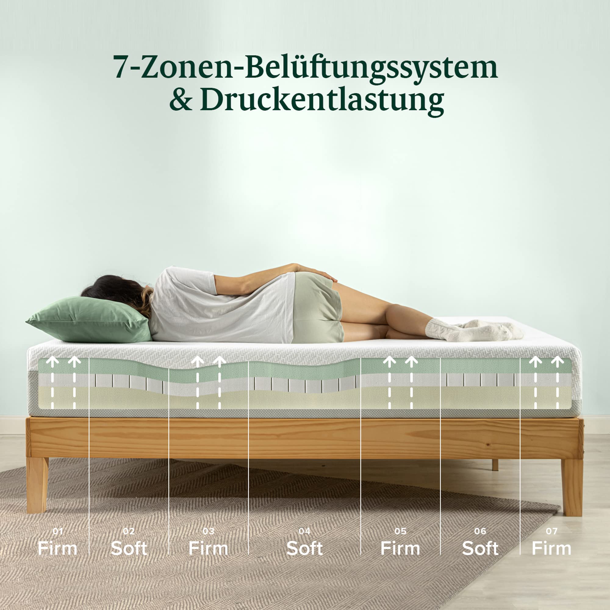 Zinus Ergonomisch schuimmatras 140 x 200 cm, orthopedisch matras met