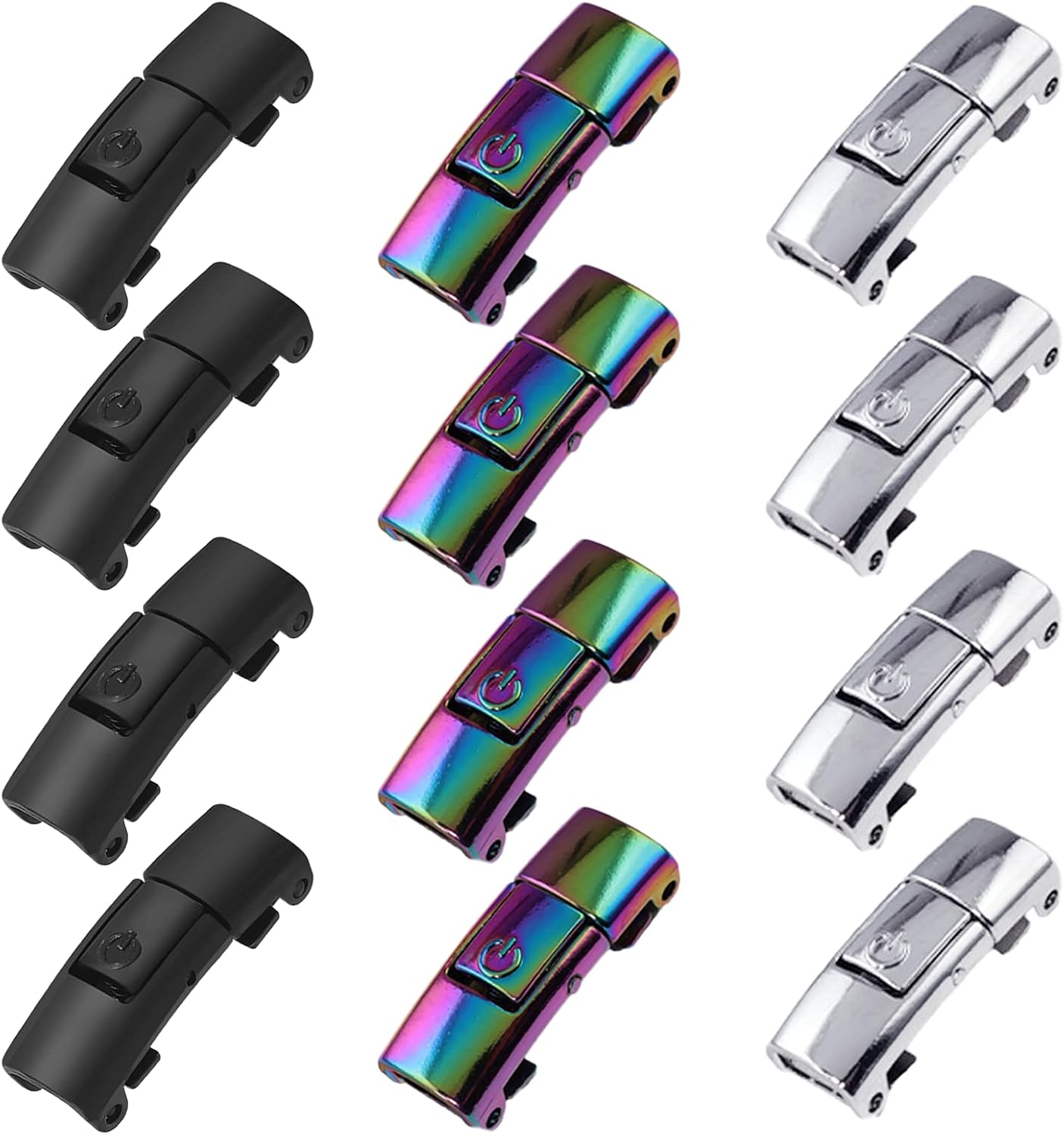 Metal No-Tie Shoelace Buckle Set, Fits Kids & Adults Shoe Laces