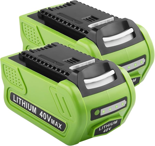 ARyee 6.0Ah 40V Battery Replacement for GreenWorks Battery 29472 29462 29252 20202 22262 2531225322 20642 22272 27062 21242 GreenWorks G-MAX Power Tools Lithium Battery (NOT Fit Gen 1)