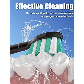 Toothbrush Replacement Brush Heads for Philips Sonicare C1 C2 ProtectiveClean 4100 5100, Electric Sonic Tooth Refill Head Plaque Control, 10 Pack, Black