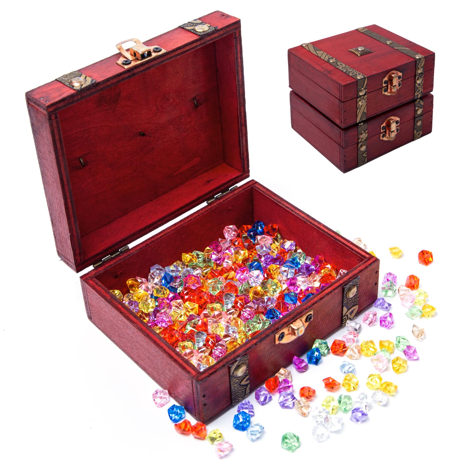 Scrigno Del Tesoro In Legno Grezzo, 10 Pezzi – Piccole Scatole Rettangolari 9x5x5 Cm, In Legno Di Pino Con Cerniere In Ferro, Perfette Per Fai Da Te, Artigianato, Gioielli E Decorazioni Rustiche - 4