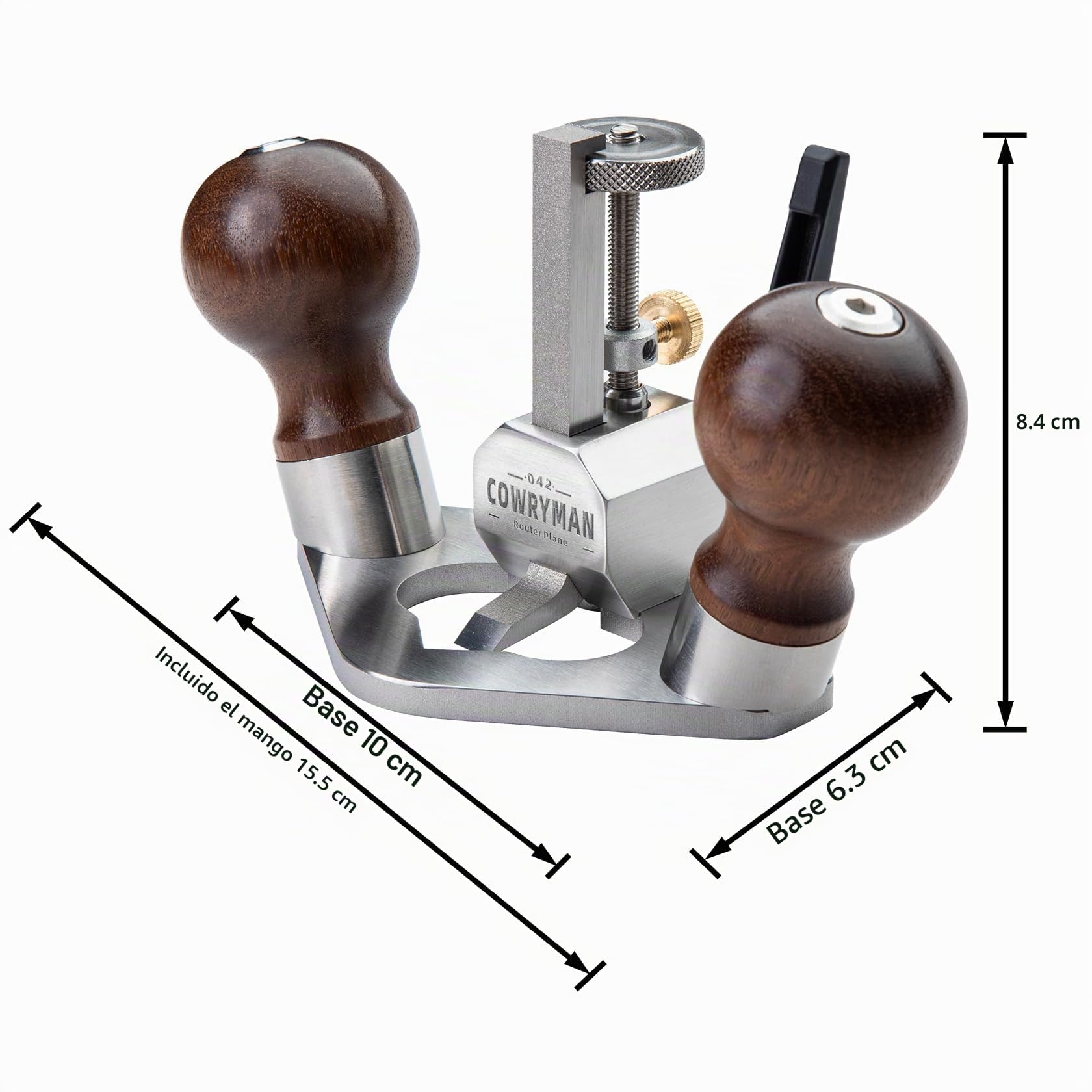 042 Cepillo Acanalador Manual Herramienta de Carpintería de Precisión con Tope de Profundidad para Corte Detallado de Esquinas y Ranuras de Ensamble Dado
