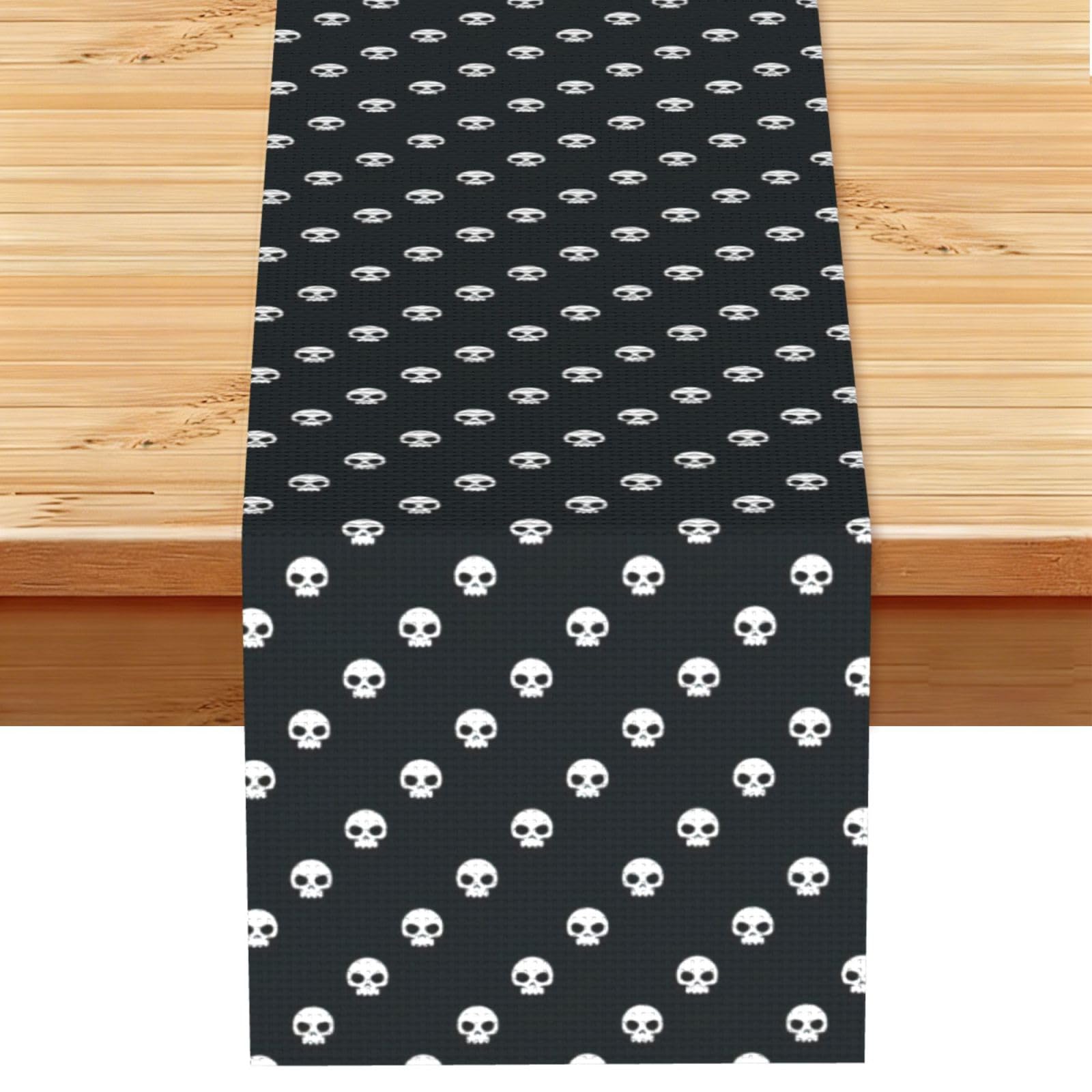 Skull Multi Purpose Table Runner for Home Decor, Printed Table Cloth for Kitchen Table, Countertops & Dining Area