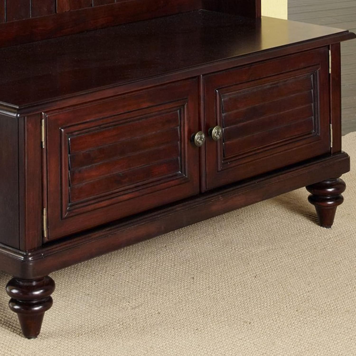 Bermuda Espresso Hall Tree with Storage and Hooks