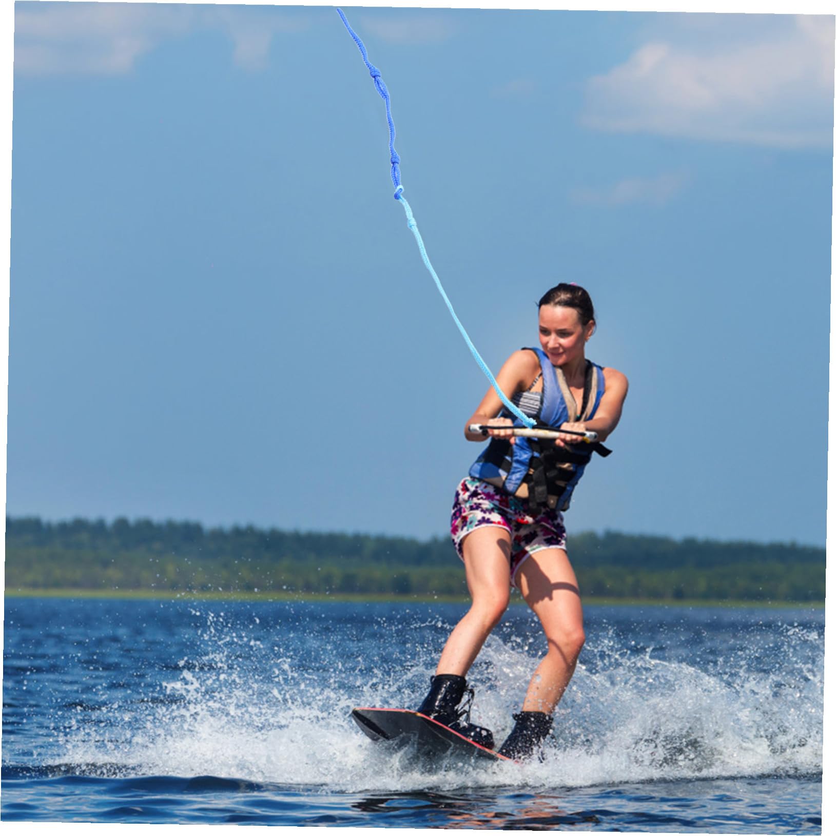 1 Stück Wasserskiseil mit Griff, Schwarz, Nylon für Boot Zufällige Farbe | Kneeboarding und Boating, Feuchtigkeitsresistent und Abriebfest, Leicht zu Handhaben Zufällige Farbe