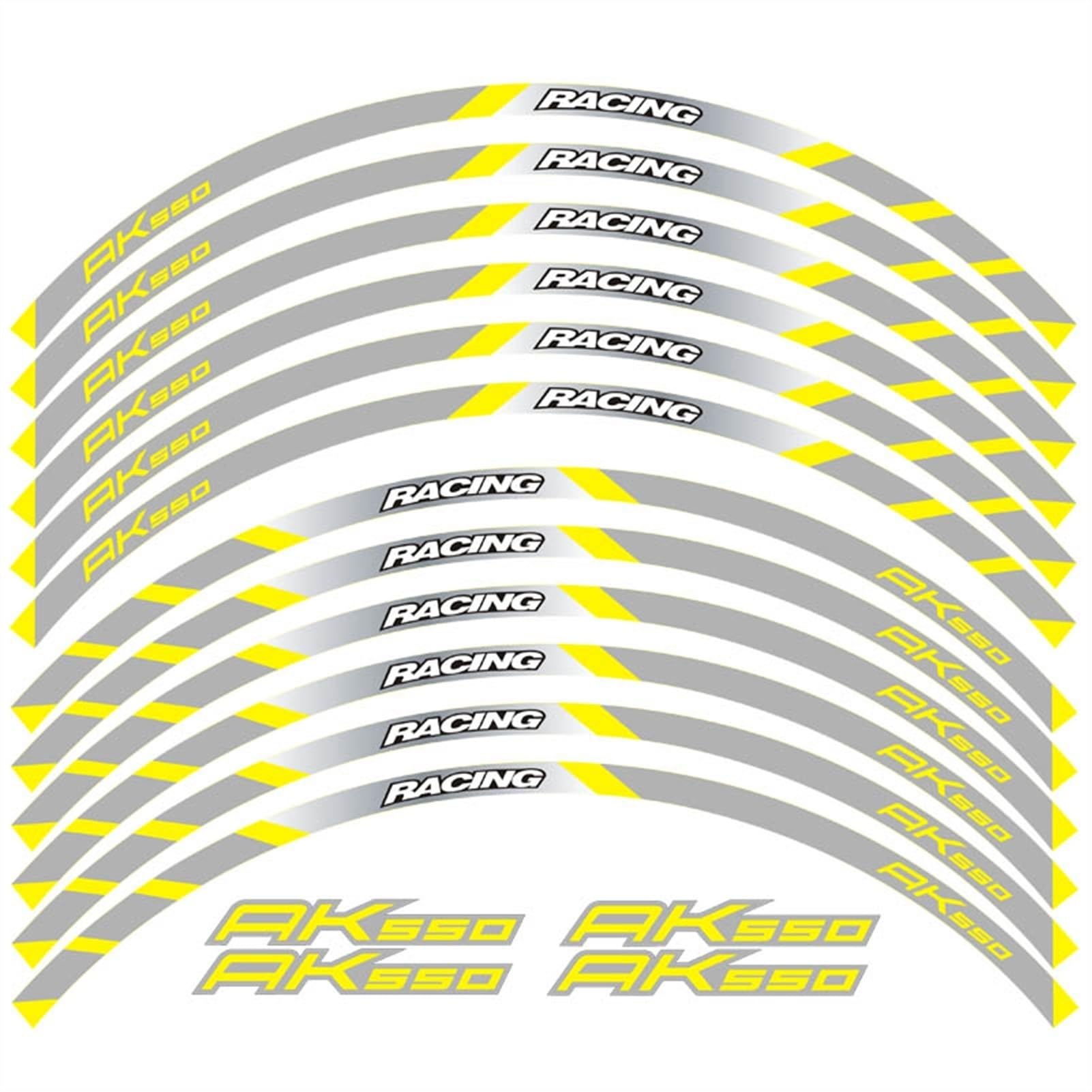 Motorcycle Wheel Sticker Inner Rim Reflective Protection Decal Decorative Film for KYMCO AK550 Ak 550 Decorative(Color10)