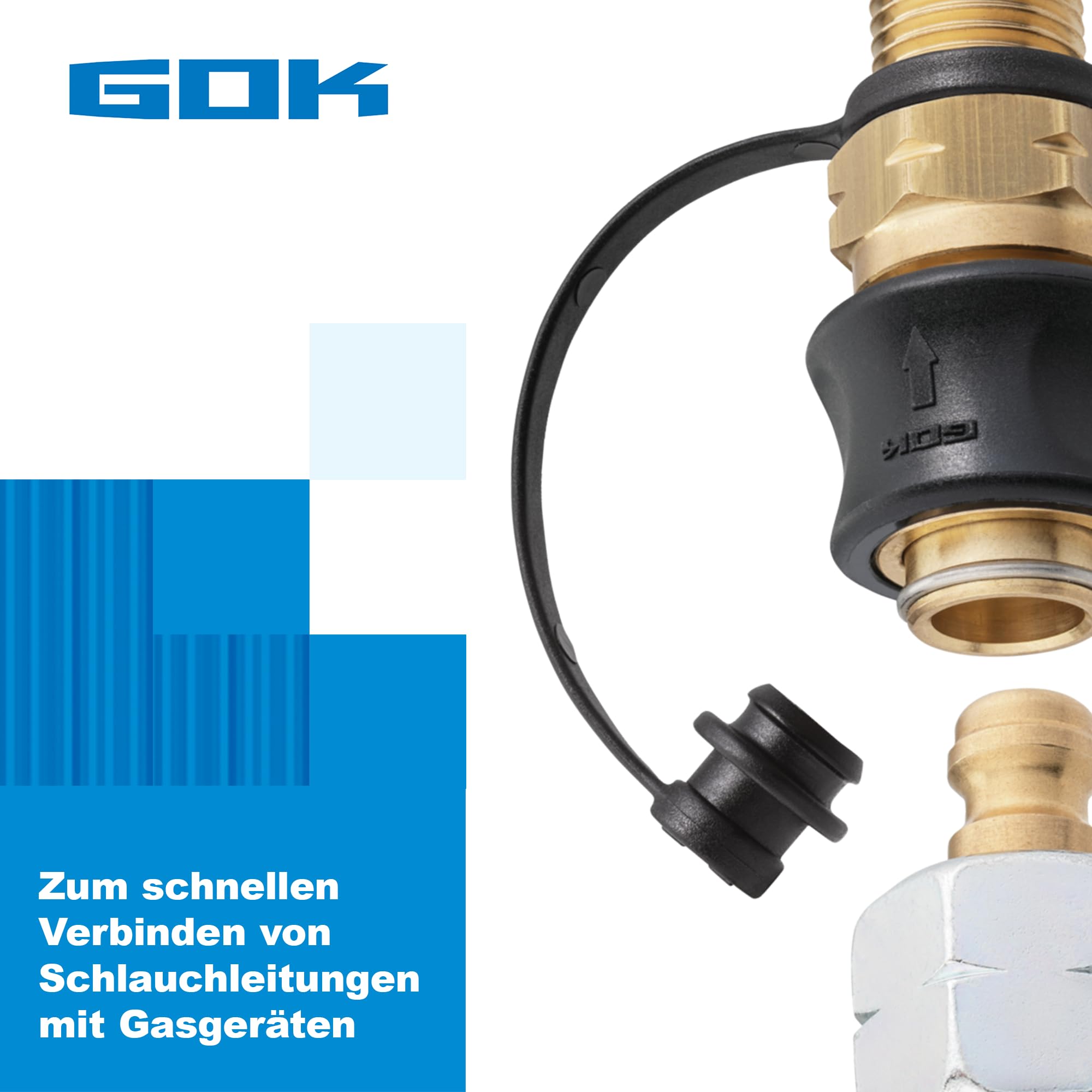 GOK Kit de coupleur enfichable SKU-QR PS5bar G1/4 LH-KN x SKU et STN x G1/4 LH-UEM - Accessoires de haute qualité pour une alimentation en gaz précise !
