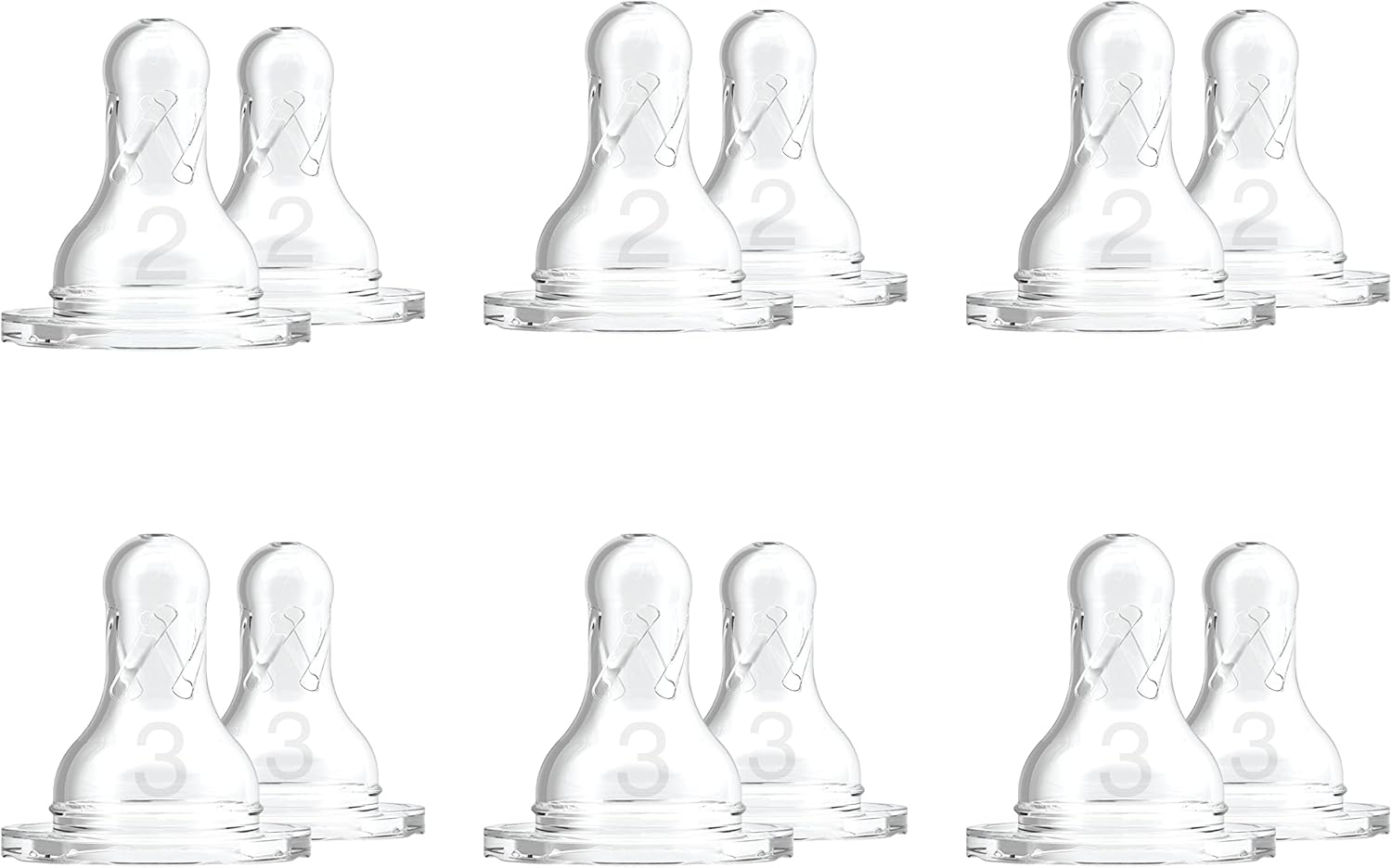 Dr. Brown’s Natural Flow Level 2 & Level 3 Narrow Baby Bottle Silicone