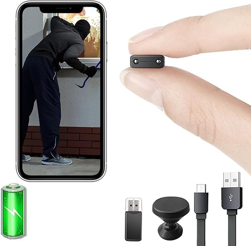 Free 64G Smallest Wireless WiFi Camera,HD1080P Battery Dome Surveillance Camera with Video Recording Live Feed,Night Vision,Motion Detection, Remote