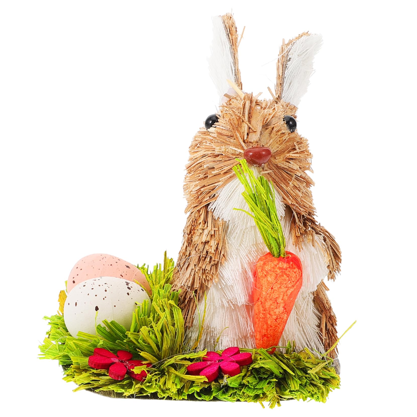 ABOOFAN 4 Pz coniglietto di paglia arredamento della tavola statua del coniglio di pasqua decorazioni casa easter bunny decorazione casa Home decor statuina di coniglietto domestico Regalo