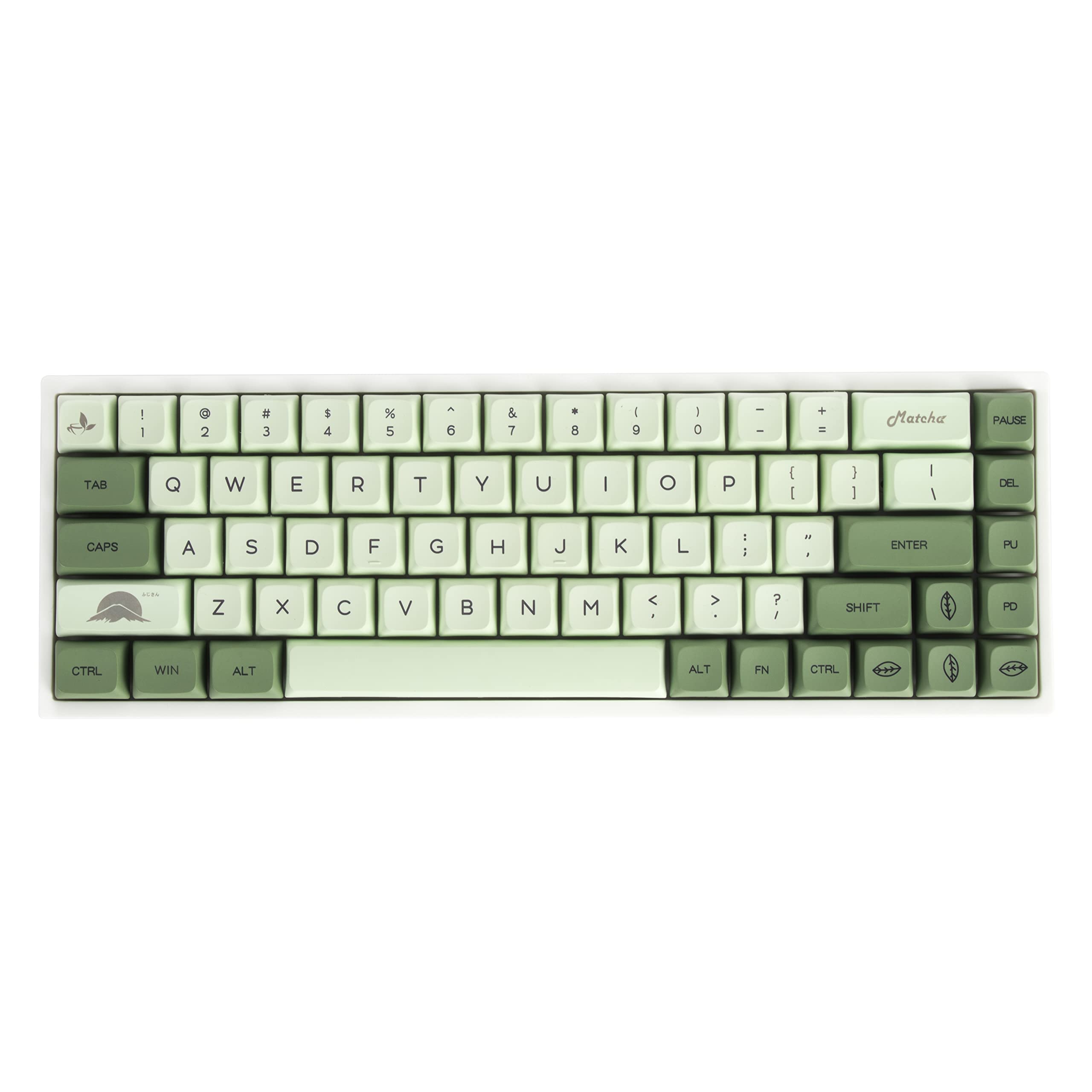 BOYIWK68 Hot Swappable RGB Mechanical Keyboard,Wireless Bluetooth 5.0/2.4G/Wired Type-C Tri-Mode PBT Sublimation Keycaps 65% Gaming Keyboard(Gateron Yellow Switch, Matcha XDA Keycaps)