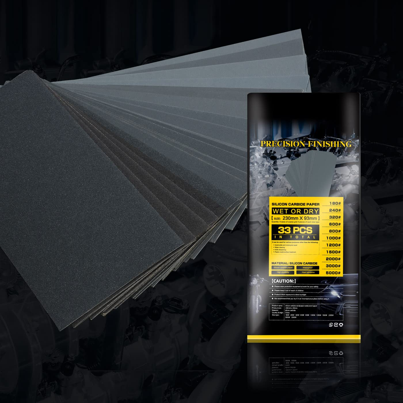 Set Carta Vetrata 33 Pezzi - Grana 180-5000, 23x9.5 Cm, Per Legno, Metallo E Pittura - Foto 7