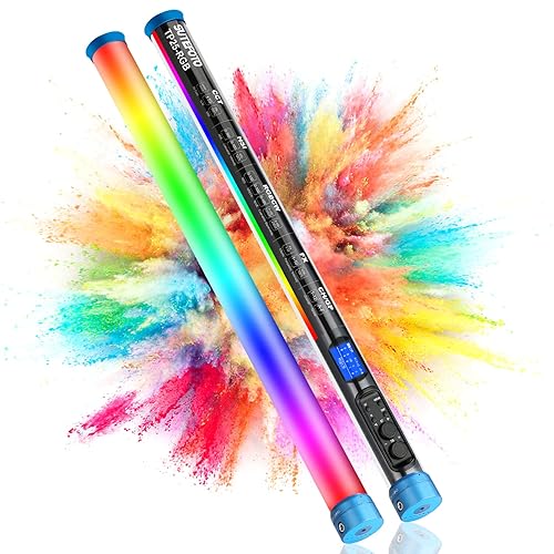 24.3" Large Handheld Light Wand, 2600 lumens RGB LED Video Light 360° Full Colors, RGB Tube Light for Photography Light Stick, CRI 98+, 2800K-10000K /Rechargeable Battery/LCD Display