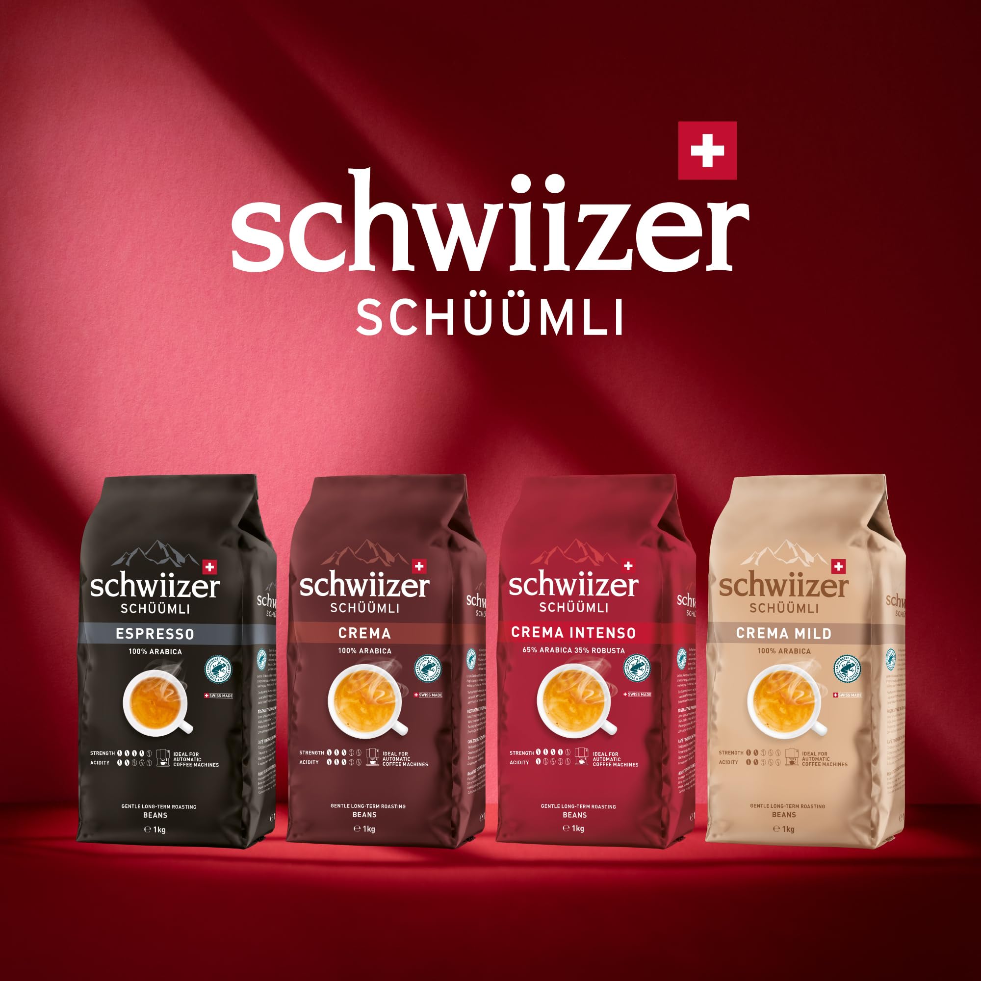 Schwiizer Schüümli Espresso – 1 kg grains, int. 4/5, Rainforest, moyen