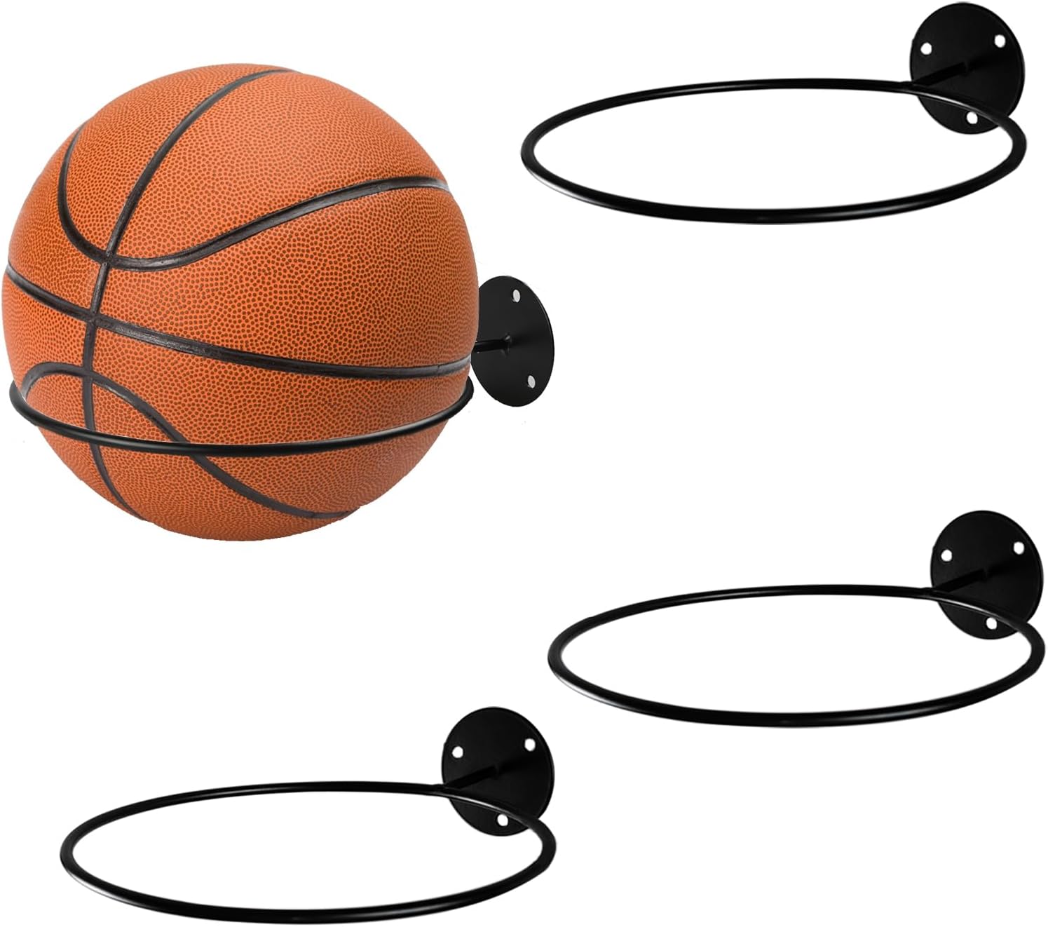 Dupiulk Basketball Holder Wall Mount, Ball Holder Wall