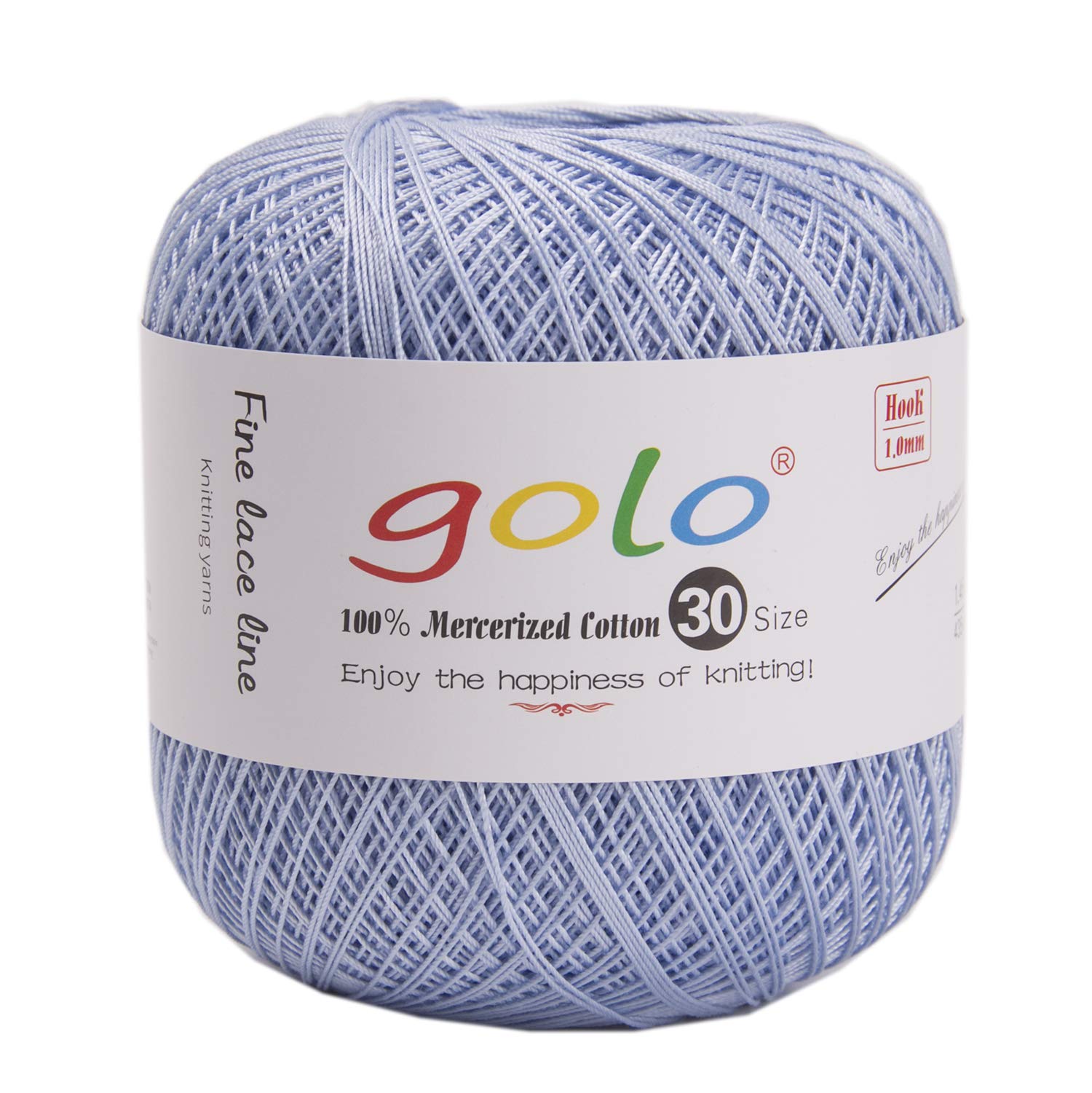 golo Crochet Thread Crochet Yarn for Hand Knitting Sky Blue Yarn 3840