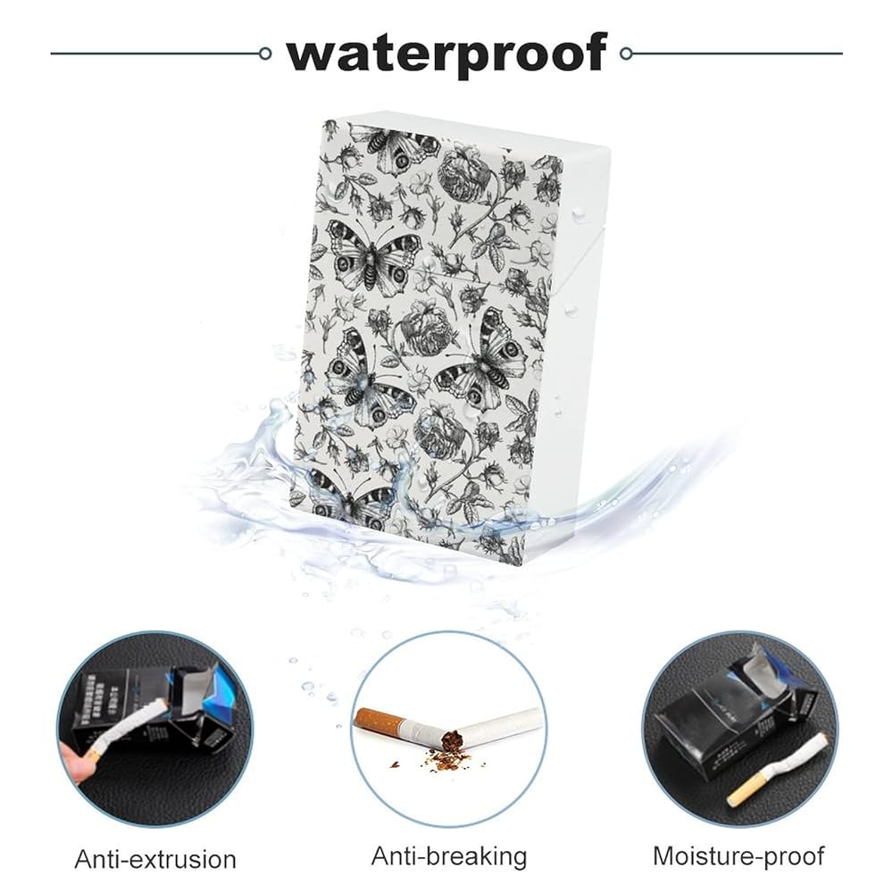 煙草入れ Amazon.co.jp: 螺鈿細工 蝶々柄 ステンレススチール シガレット