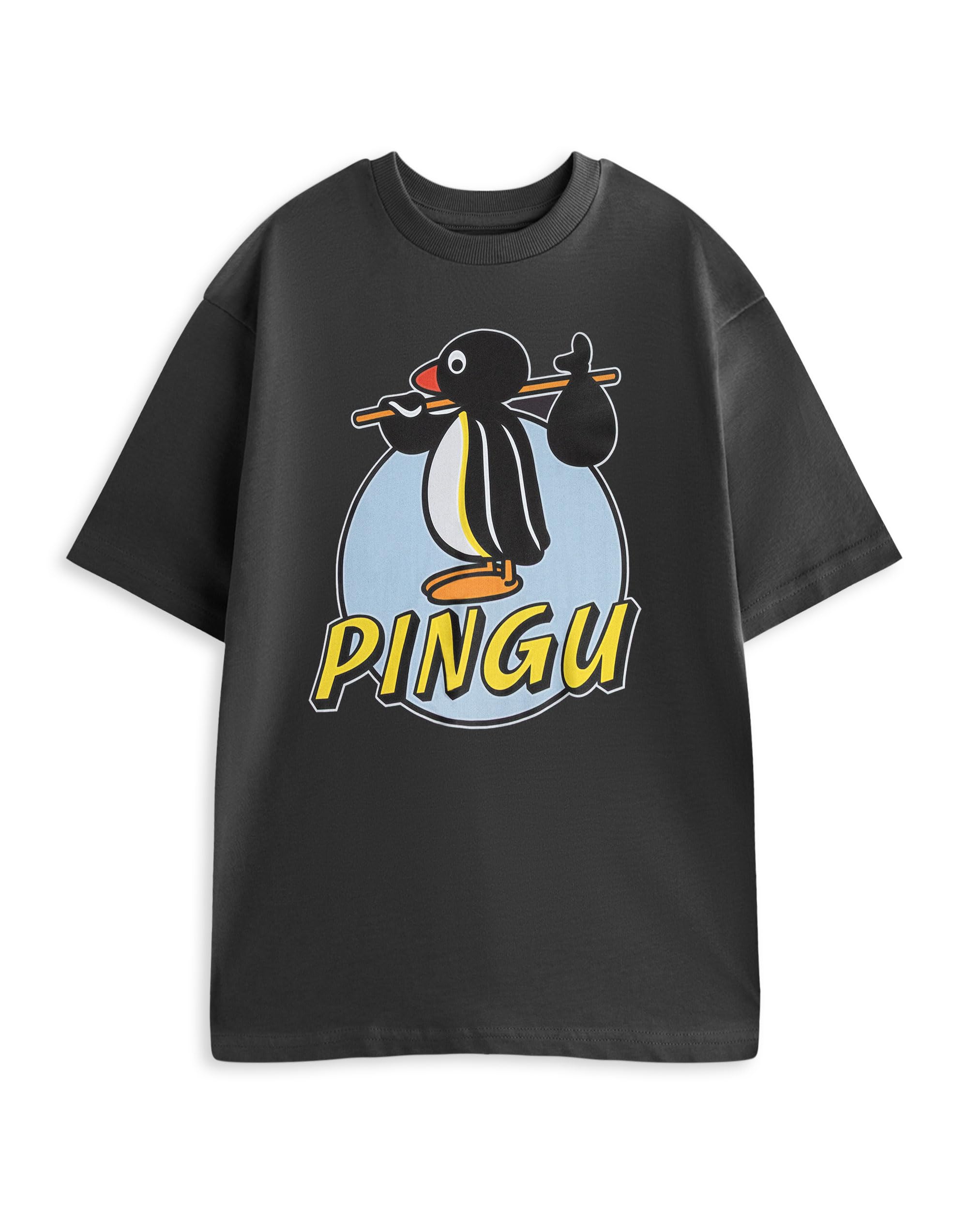Vanilla Underground Unisex Grey Pingu Retro Short Sleeved T-Shirt - XXX-Large